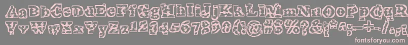 Theinterz Font – Pink Fonts on Gray Background