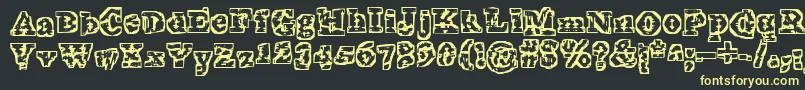 Theinterz Font – Yellow Fonts on Black Background