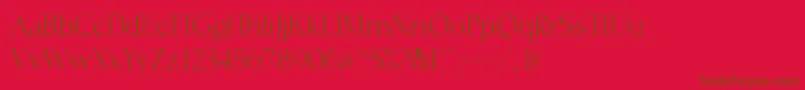 Fonte Crisplightc – fontes marrons em um fundo vermelho