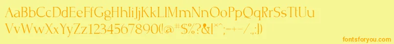 Crisplightc Font – Orange Fonts on Yellow Background
