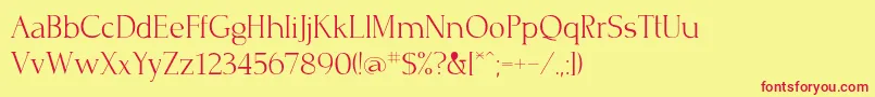 Crisplightc Font – Red Fonts on Yellow Background