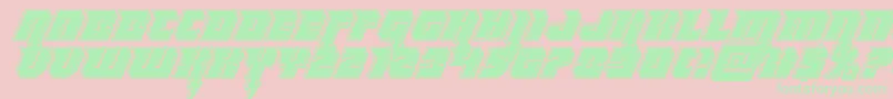 Thundertitanbevel Font – Green Fonts on Pink Background