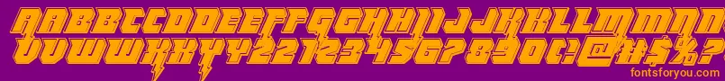 Thundertitanbevel Font – Orange Fonts on Purple Background