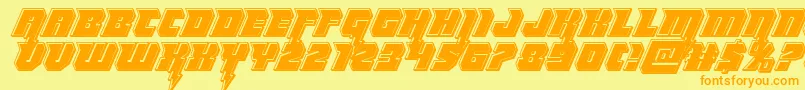 Thundertitanbevel Font – Orange Fonts on Yellow Background