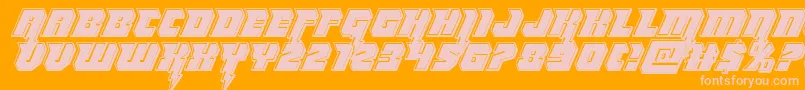 Thundertitanbevel Font – Pink Fonts on Orange Background