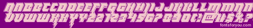Thundertitanbevel Font – Pink Fonts on Purple Background