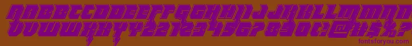 Thundertitanbevel Font – Purple Fonts on Brown Background