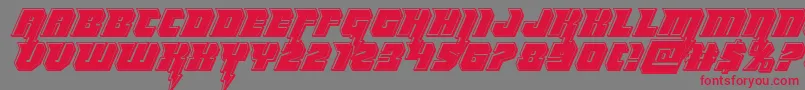 Thundertitanbevel Font – Red Fonts on Gray Background