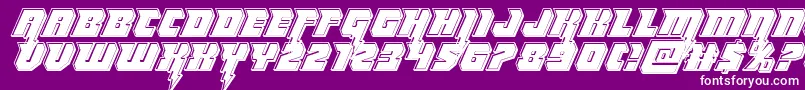 Thundertitanbevel Font – White Fonts on Purple Background
