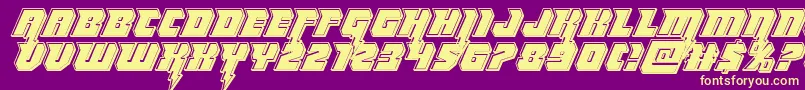 Thundertitanbevel Font – Yellow Fonts on Purple Background