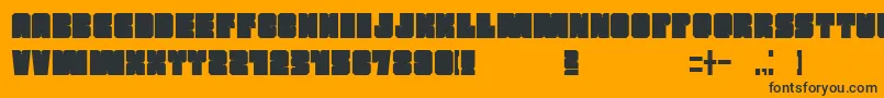 Mars-Schriftart – Schwarze Schriften auf orangefarbenem Hintergrund