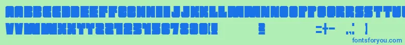 Mars Font – Blue Fonts on Green Background