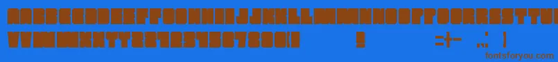 Mars Font – Brown Fonts on Blue Background