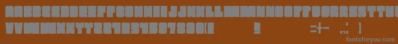 フォントMars – 茶色の背景に灰色の文字