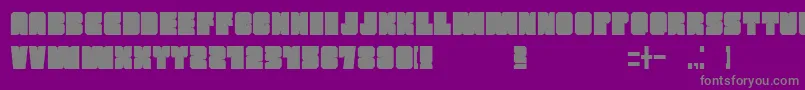 Mars-fontti – harmaat kirjasimet violetilla taustalla