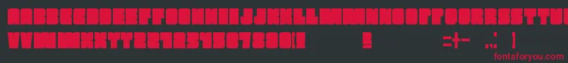 Mars Font – Red Fonts on Black Background