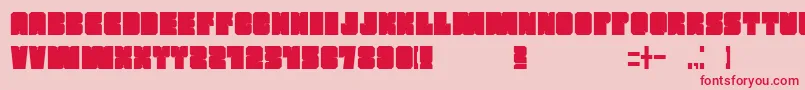 Mars-Schriftart – Rote Schriften auf rosa Hintergrund