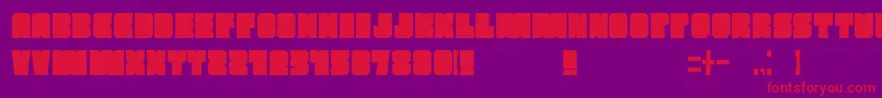 フォントMars – 紫の背景に赤い文字