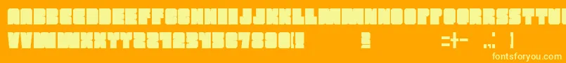 Mars Font – Yellow Fonts on Orange Background