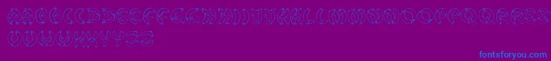 DerWurstFont-Schriftart – Blaue Schriften auf violettem Hintergrund