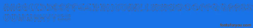 DerWurstFont Font – Brown Fonts on Blue Background