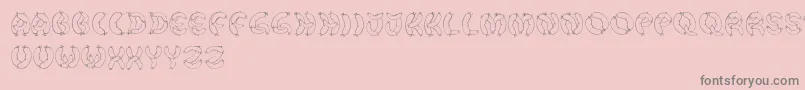 DerWurstFont-Schriftart – Graue Schriften auf rosa Hintergrund