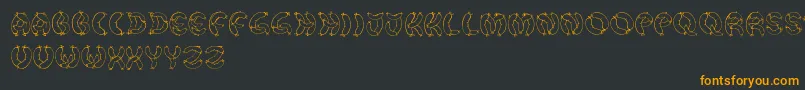 Шрифт DerWurstFont – оранжевые шрифты на чёрном фоне