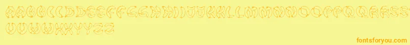 DerWurstFont Font – Orange Fonts on Yellow Background