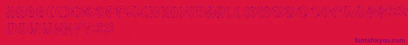 DerWurstFont-Schriftart – Violette Schriften auf rotem Hintergrund