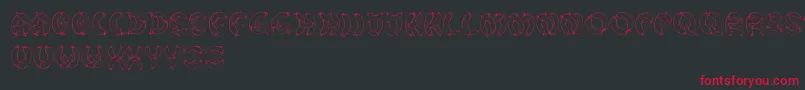 DerWurstFont Font – Red Fonts on Black Background