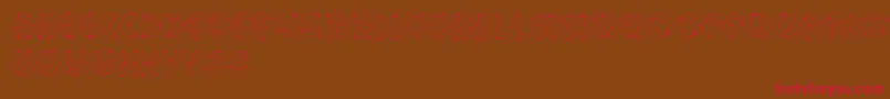 DerWurstFont-Schriftart – Rote Schriften auf braunem Hintergrund
