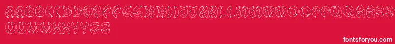 Шрифт DerWurstFont – белые шрифты на красном фоне