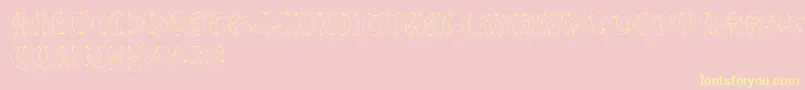DerWurstFont Font – Yellow Fonts on Pink Background