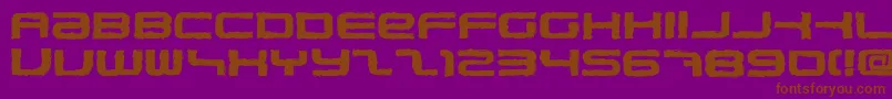 Fonte PhatboySlimRough – fontes marrons em um fundo roxo