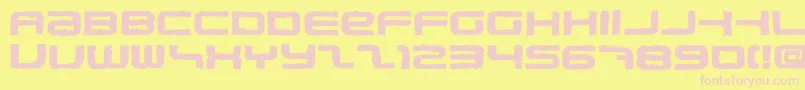 PhatboySlimRough-fontti – vaaleanpunaiset fontit keltaisella taustalla