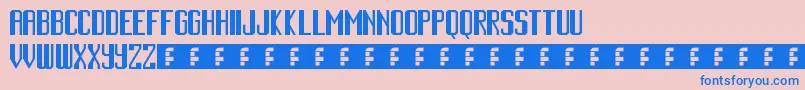 CinematicLanguage Font – Blue Fonts on Pink Background