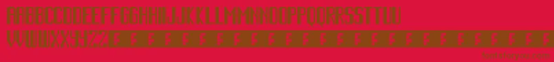 CinematicLanguage Font – Brown Fonts on Red Background