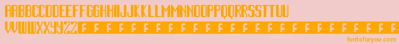 CinematicLanguage Font – Orange Fonts on Pink Background