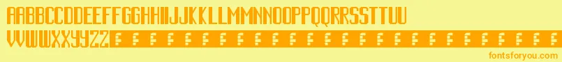 CinematicLanguage Font – Orange Fonts on Yellow Background