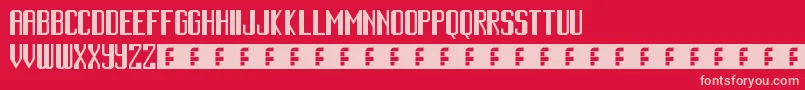 CinematicLanguage Font – Pink Fonts on Red Background