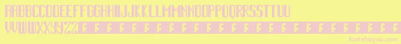 CinematicLanguage Font – Pink Fonts on Yellow Background