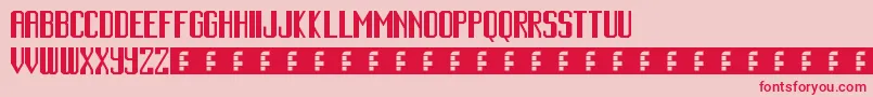 CinematicLanguage Font – Red Fonts on Pink Background