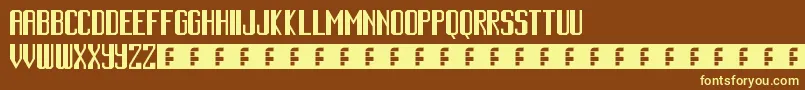 CinematicLanguage Font – Yellow Fonts on Brown Background