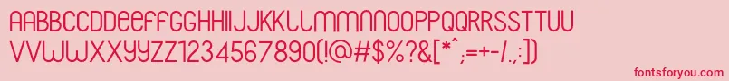 FranksRegular Font – Red Fonts on Pink Background