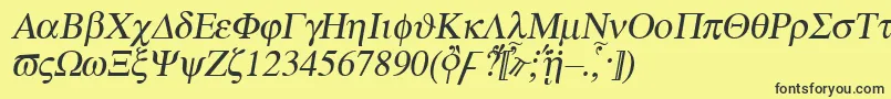 Atei Font – Black Fonts on Yellow Background
