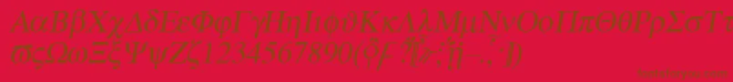 Atei Font – Brown Fonts on Red Background