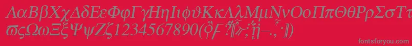 Atei Font – Gray Fonts on Red Background