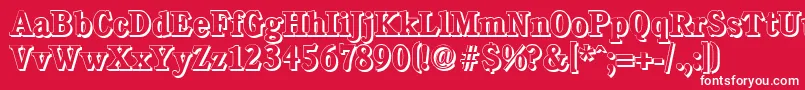 CalgaryshadowBold Font – White Fonts on Red Background