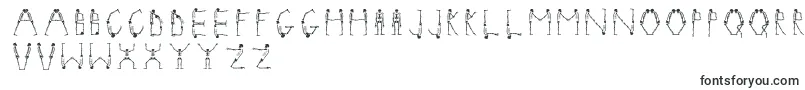 Skeletonalphabet-fontti – englantilaiset fontit