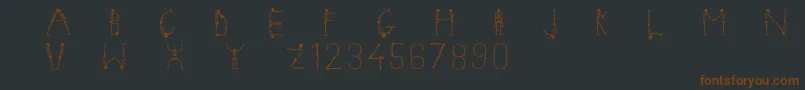 fuente Skeletonalphabet – Fuentes Marrones Sobre Fondo Negro